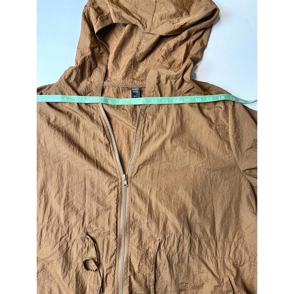Emery Rose Woman’s Brown Lightweight Jacket with Hood 2XL - Picture 11 of 15
